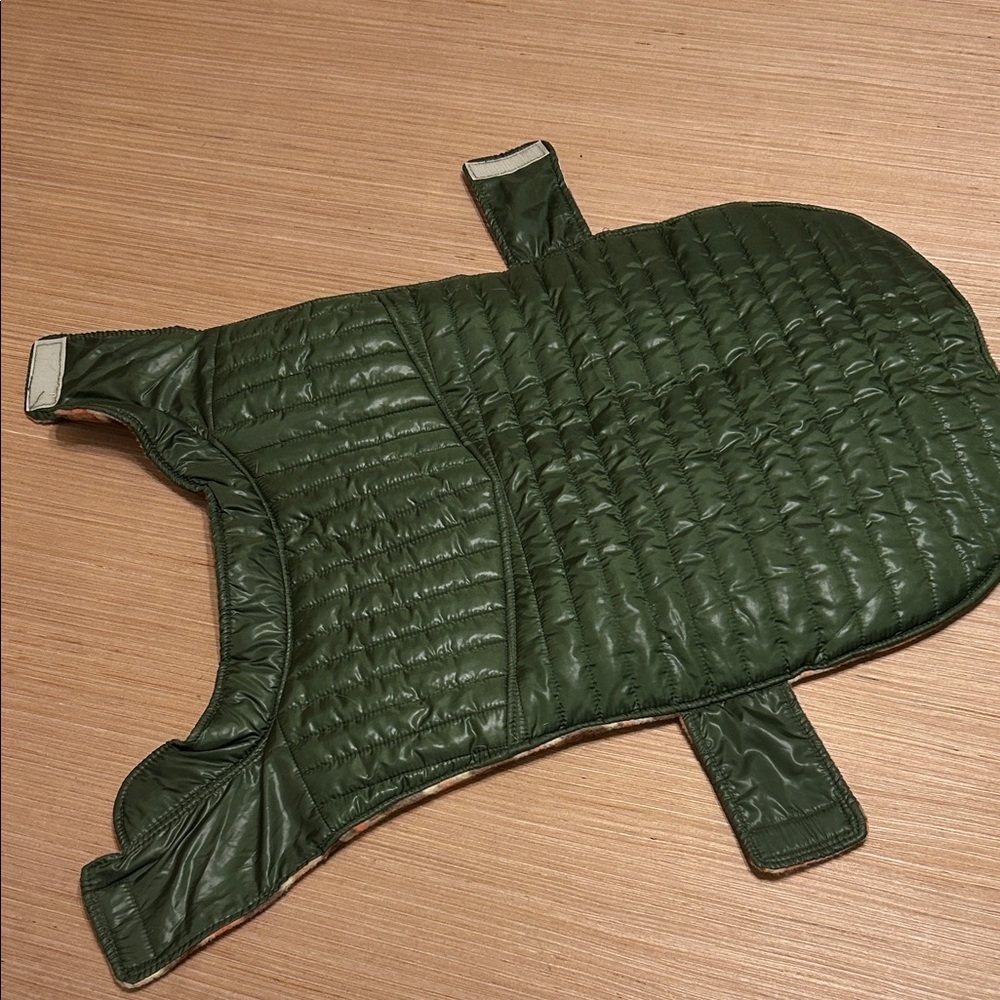 Quilted Green Dog Jacket    Size XL